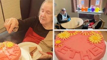 Resident at Lancashire care home marks 90th birthday in style